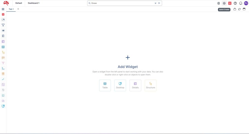 Click on the Quick Create