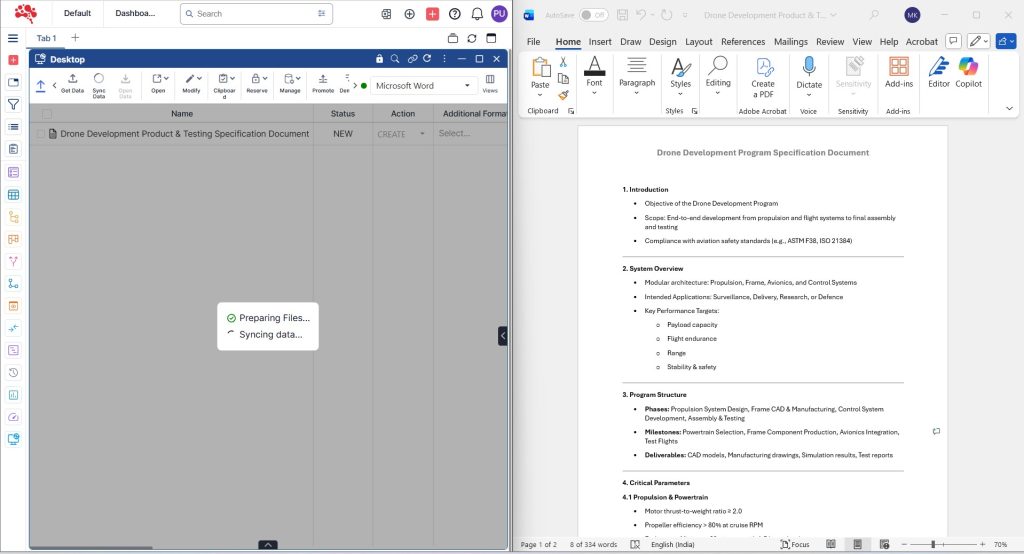 Click Sync Data to upload the document.