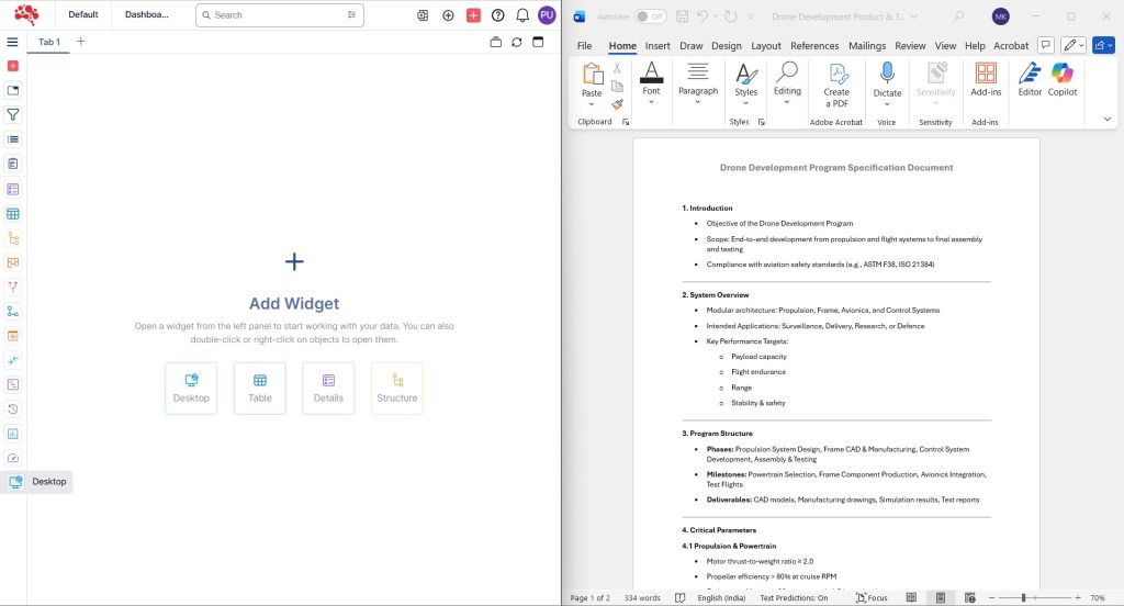 To upload a document from any Microsoft office application to NoraIPLM