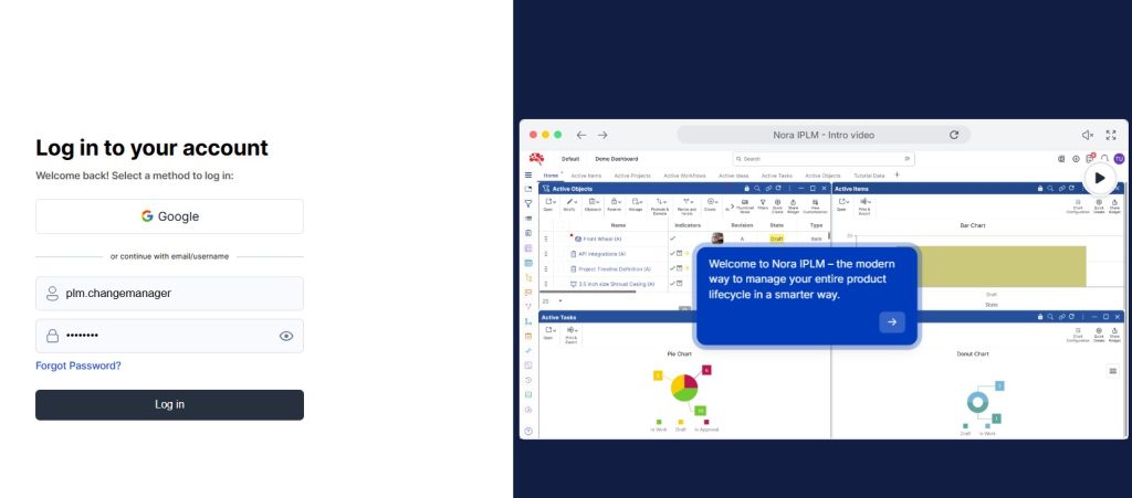 2.4 Click the Login button to authenticate and access your account to act on the Change Request.